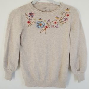 Ann Taylor LOFT Embroidered Sweater Size XS